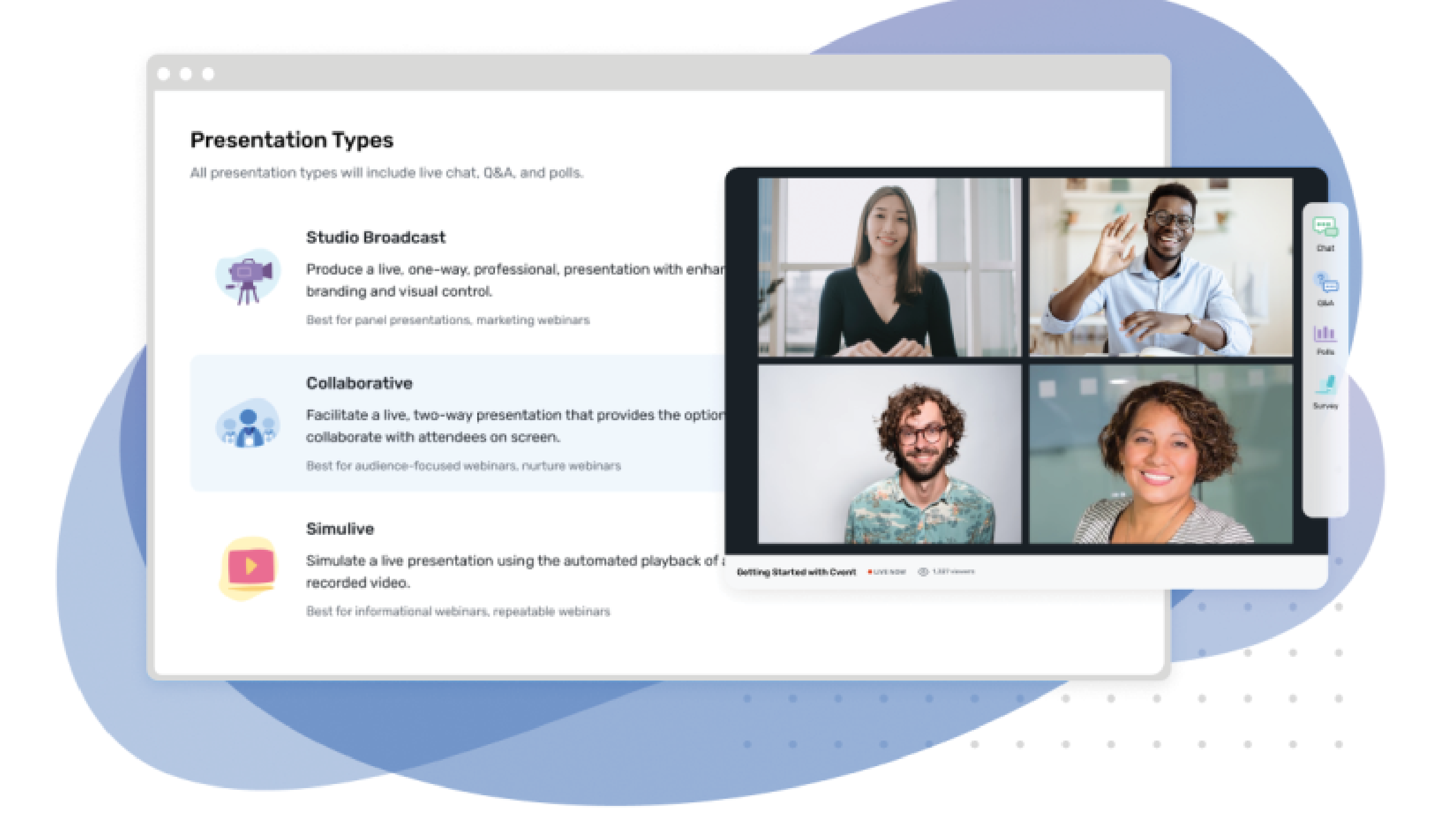 Screenshot of Webinar Presentation Types